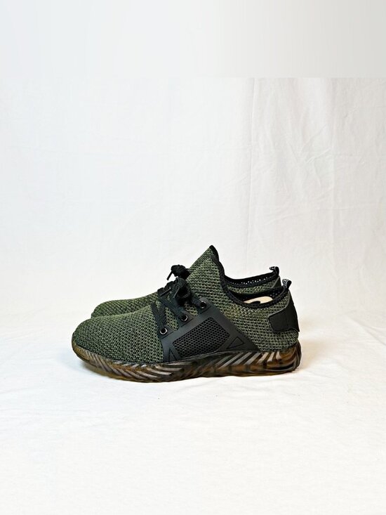 Indestructible Mens Ryder Green Black Mesh Steel Toe Safety Shoes~EU 46/US 12~